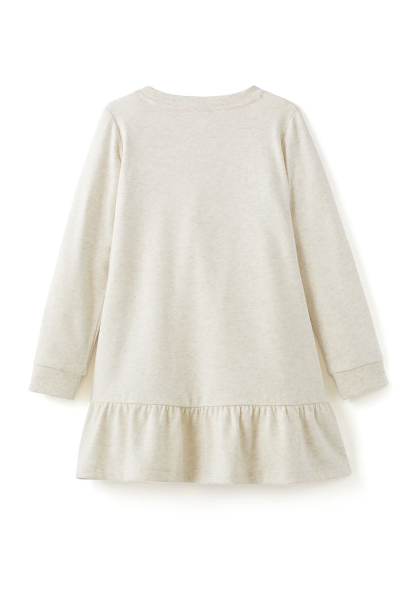 Girls 4-6x Long Sleeve Sweatshirt Dress