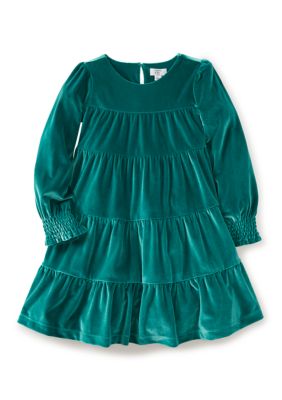 Crown & Ivy Girls 4-6x Tiered Velvet Dress