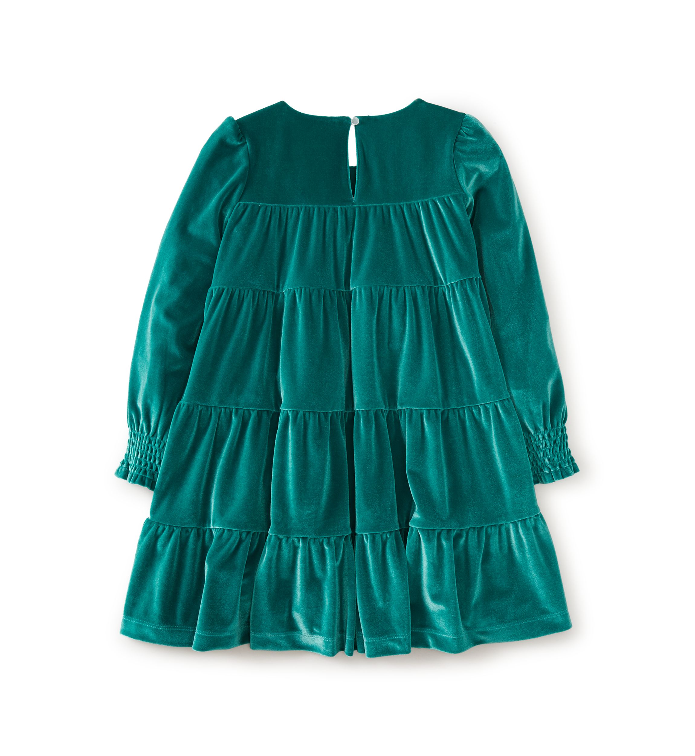 Girls 4-6x Tiered Velvet Dress