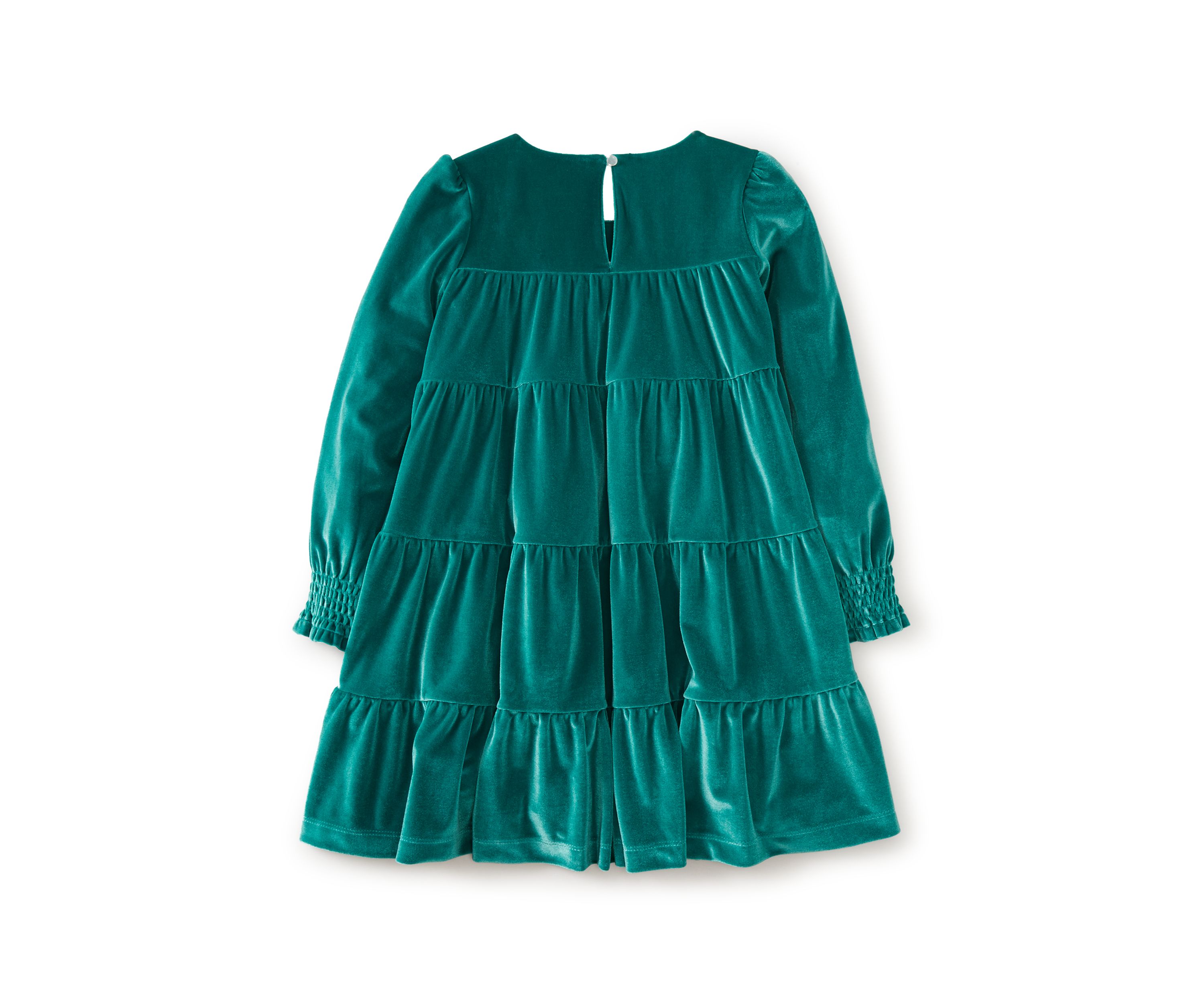 Girls 4-6x Tiered Velvet Dress