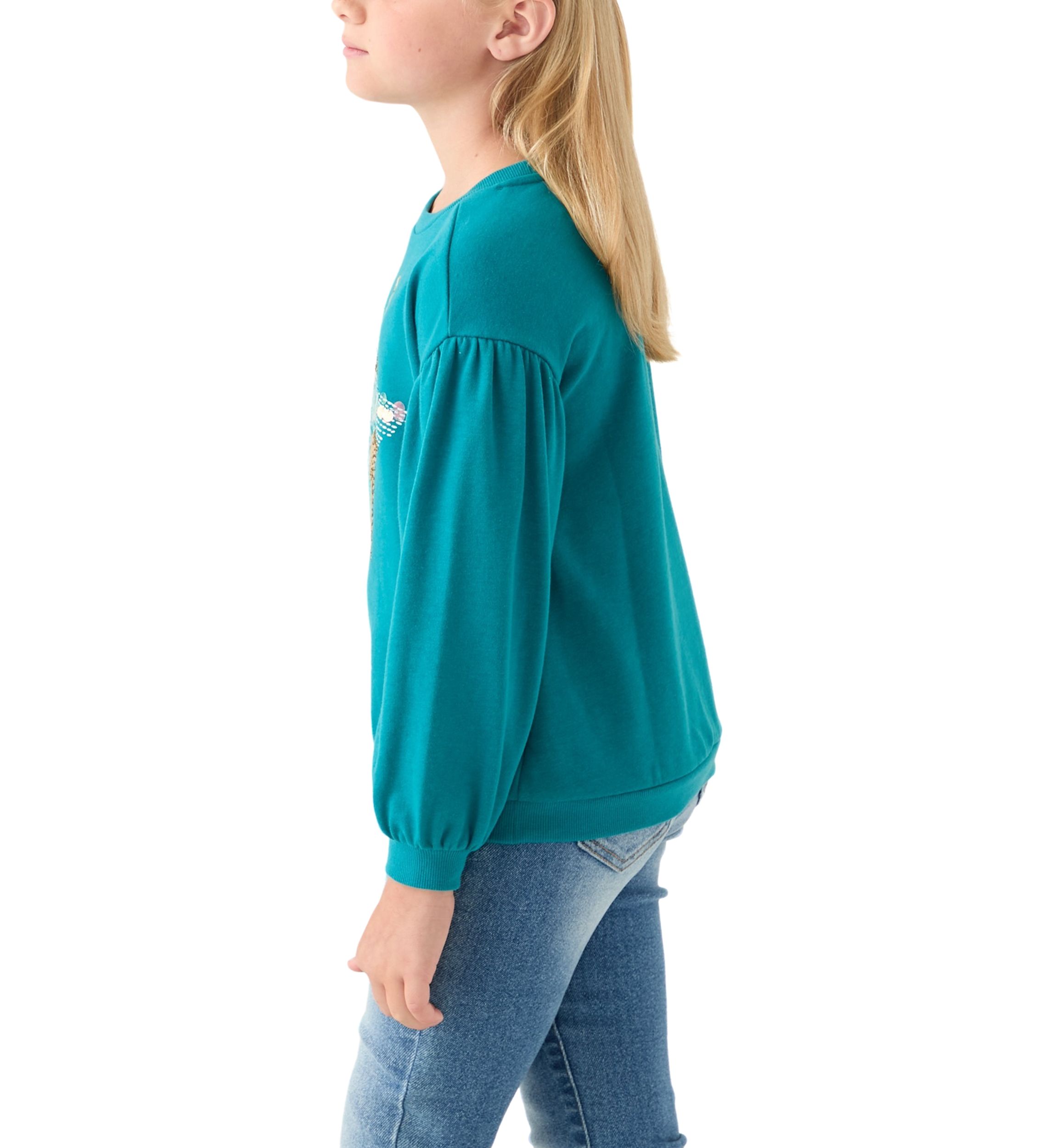 Girls 4-6x French Terry Sweeper Pullover