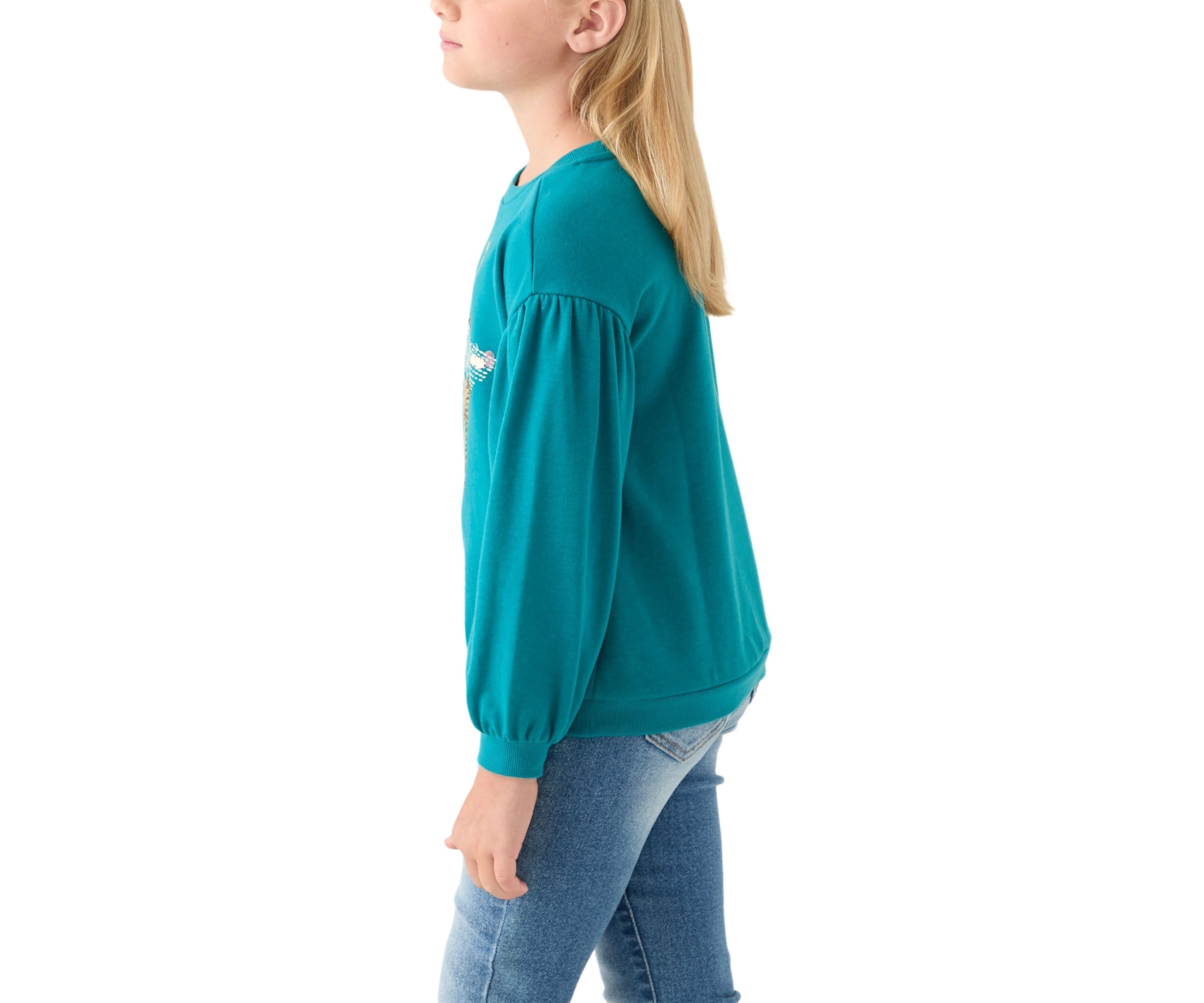 Girls 4-6x French Terry Sweeper Pullover