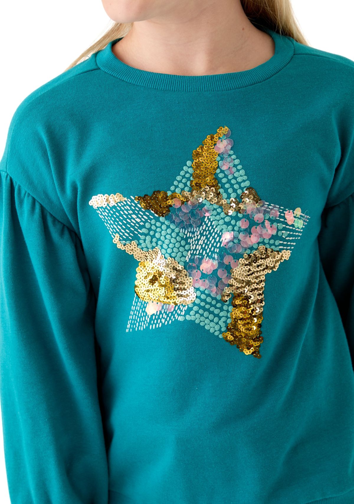 Girls 4-6x French Terry Sweeper Pullover