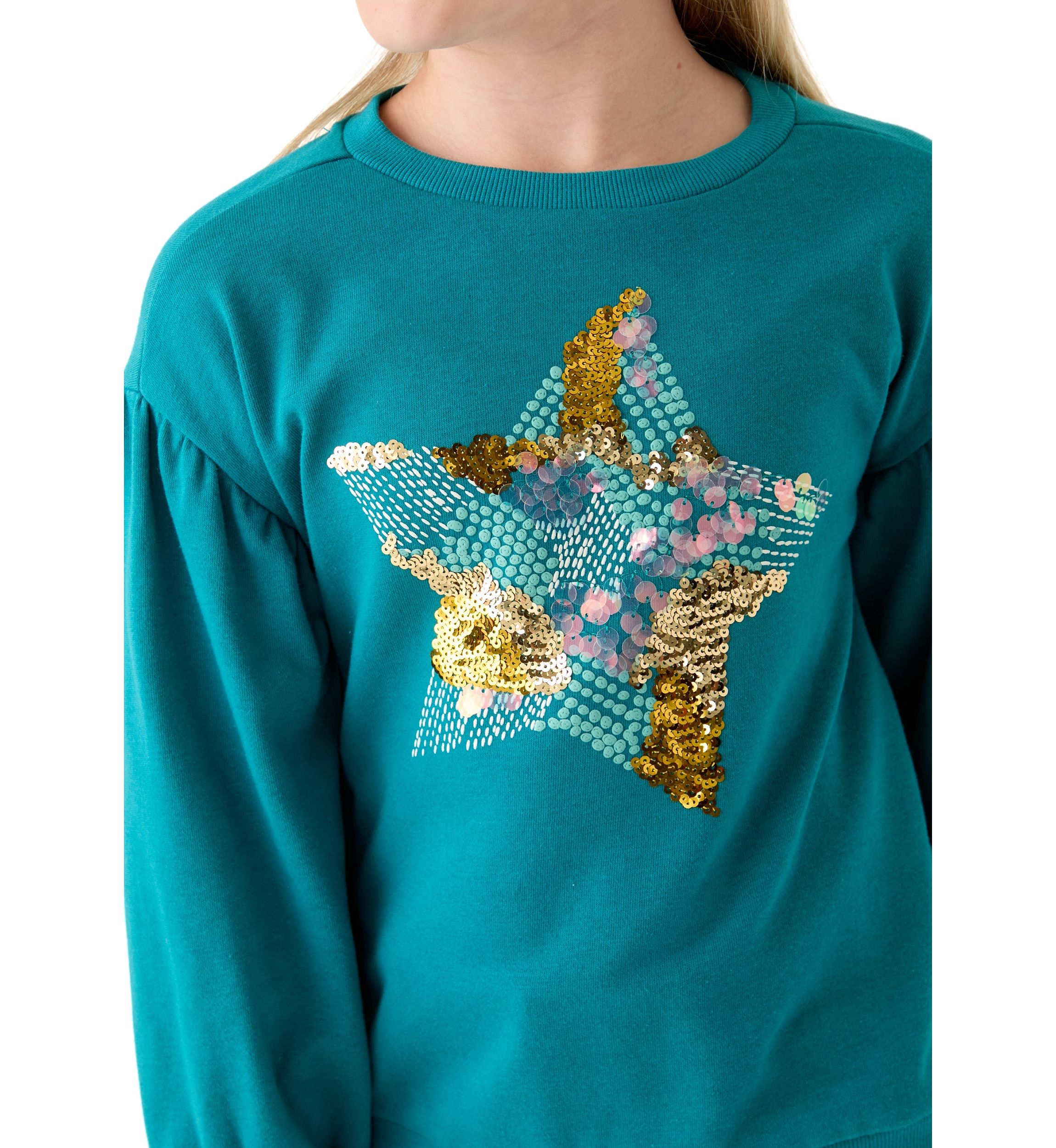 Girls 4-6x French Terry Sweeper Pullover