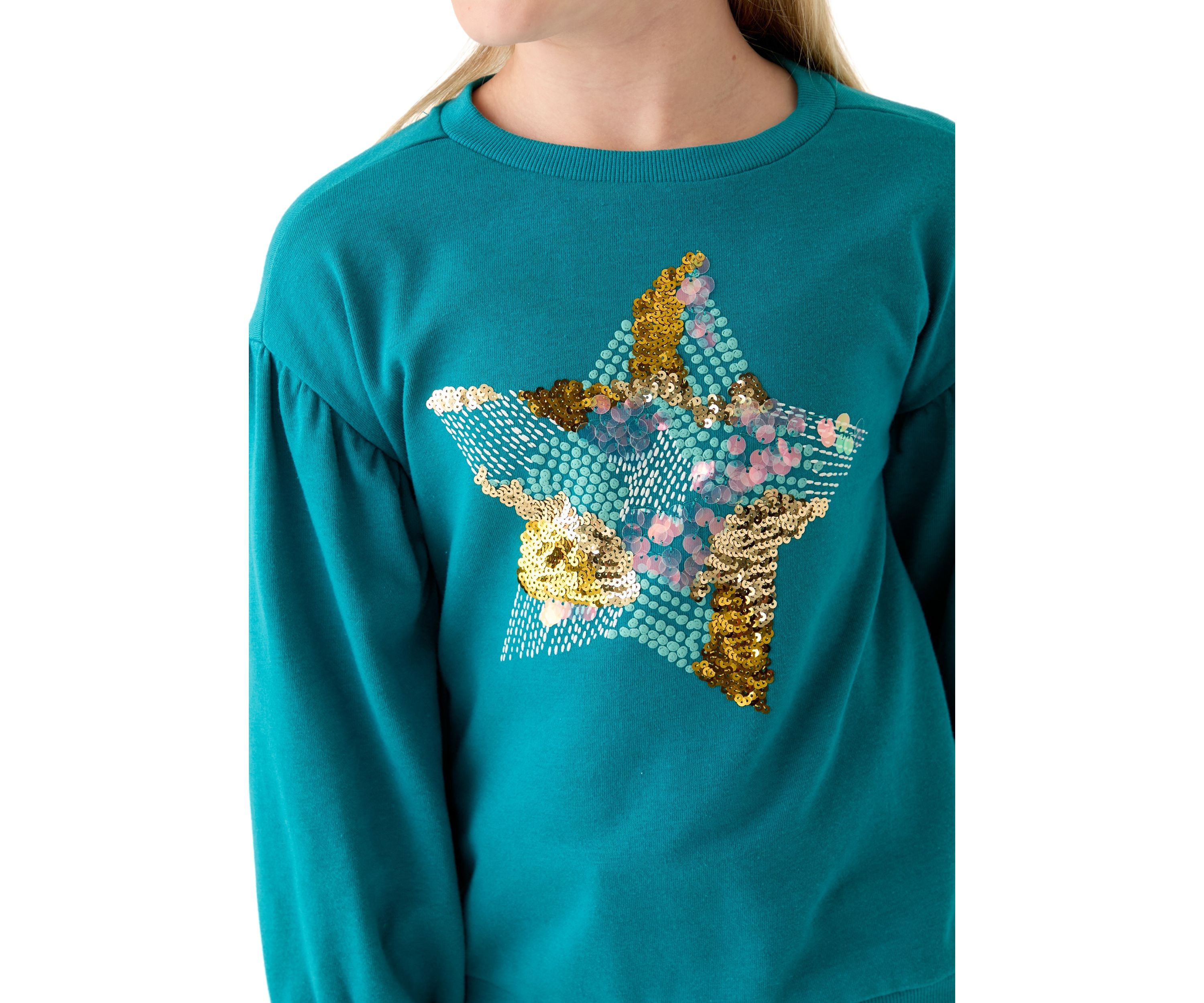 Girls 4-6x French Terry Sweeper Pullover
