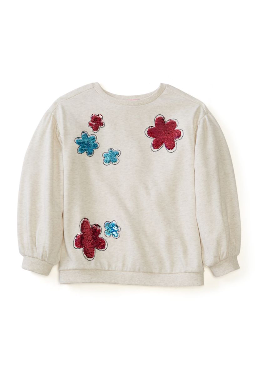 Girls 4-6x French Terry Sweeper Pullover