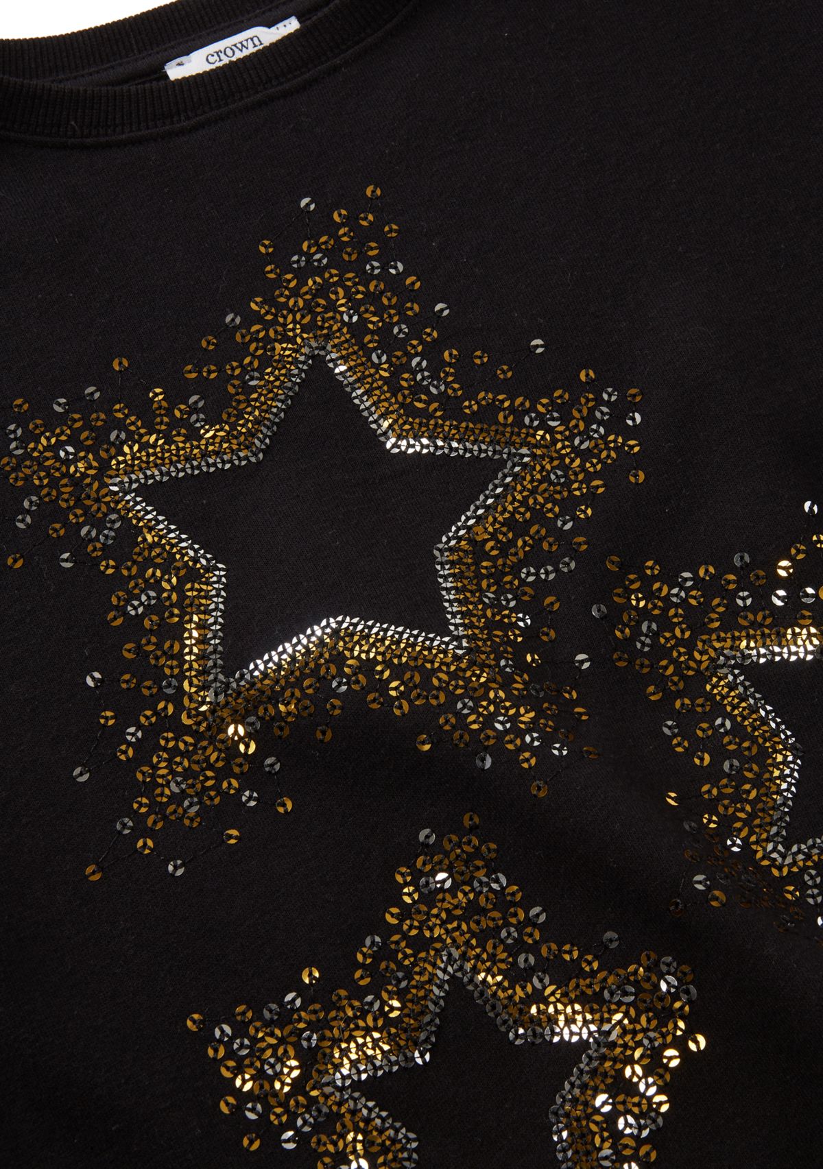 Girls 4-6x French Terry Sequin Star Sweeper Top