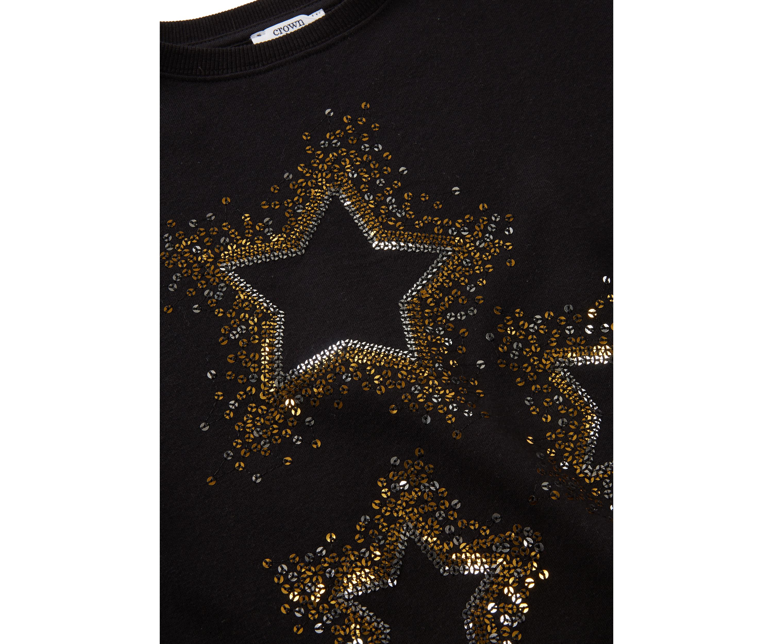 Girls 4-6x French Terry Sequin Star Sweeper Top