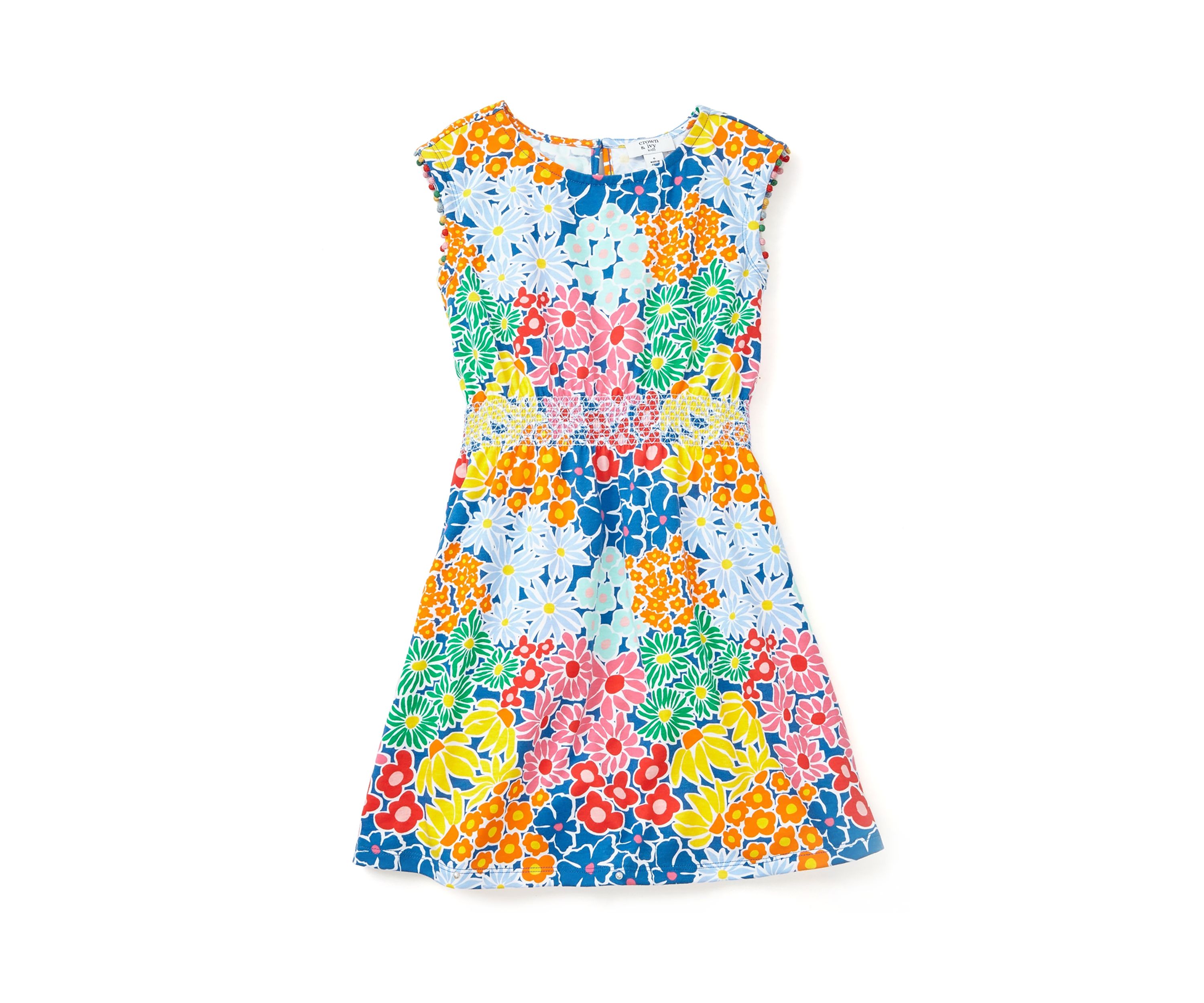 Girls 4-6x Smocked Waist Knit Dress