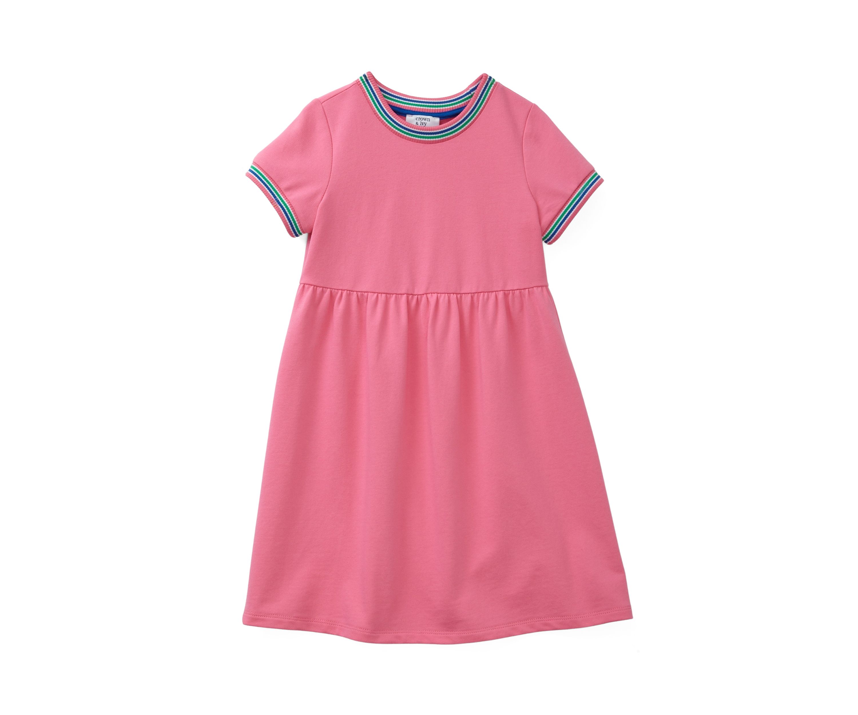 Girls 4-6x Short Sleeve French Terry Dress
