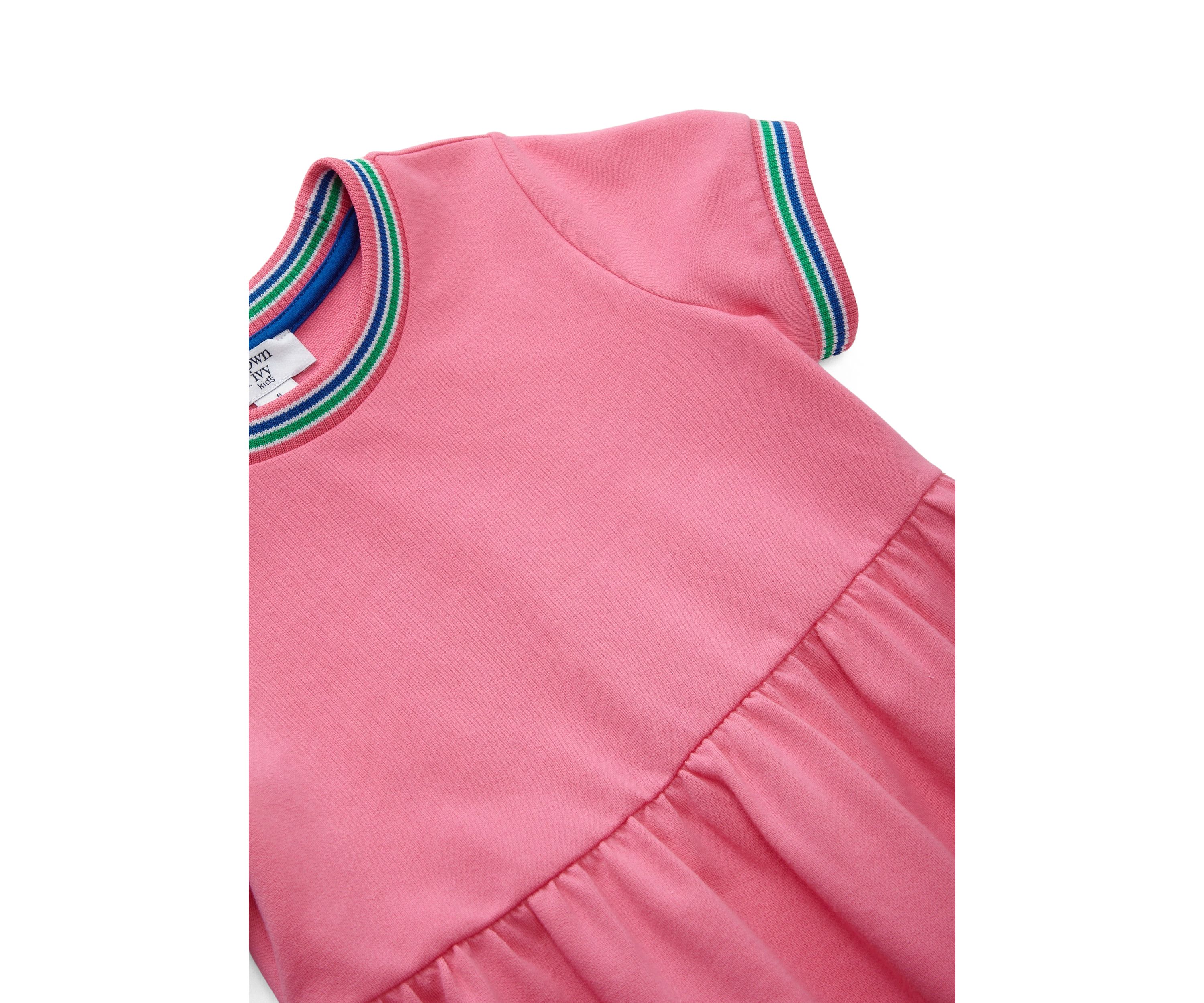 Girls 4-6x Short Sleeve French Terry Dress