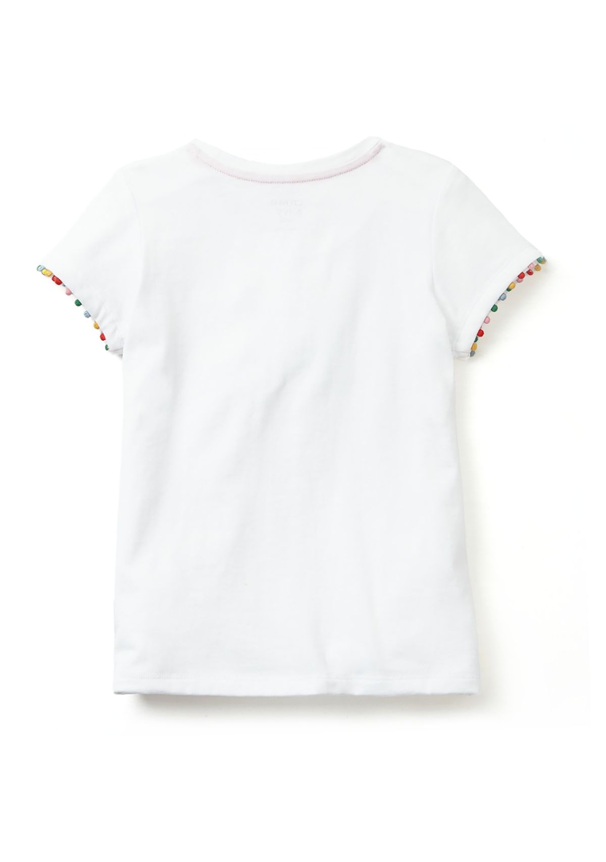 Girls 4-6x Pom Pom Trim Top