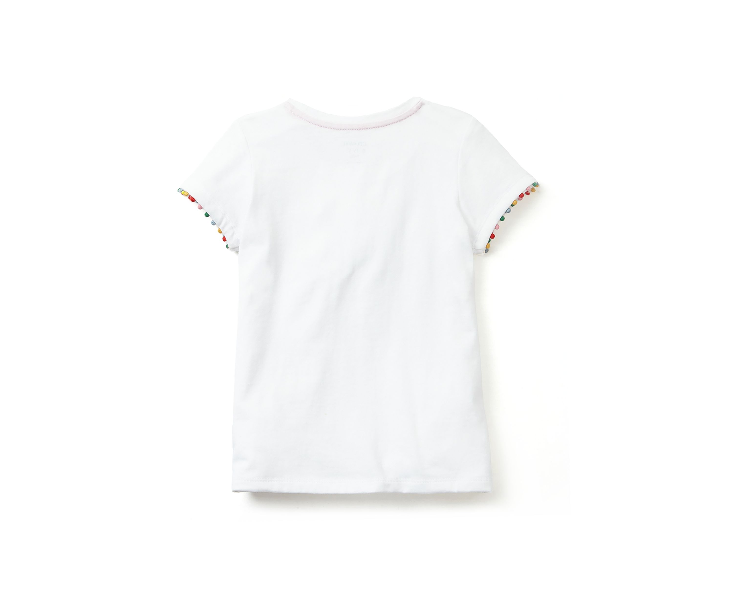 Girls 4-6x Pom Pom Trim Top