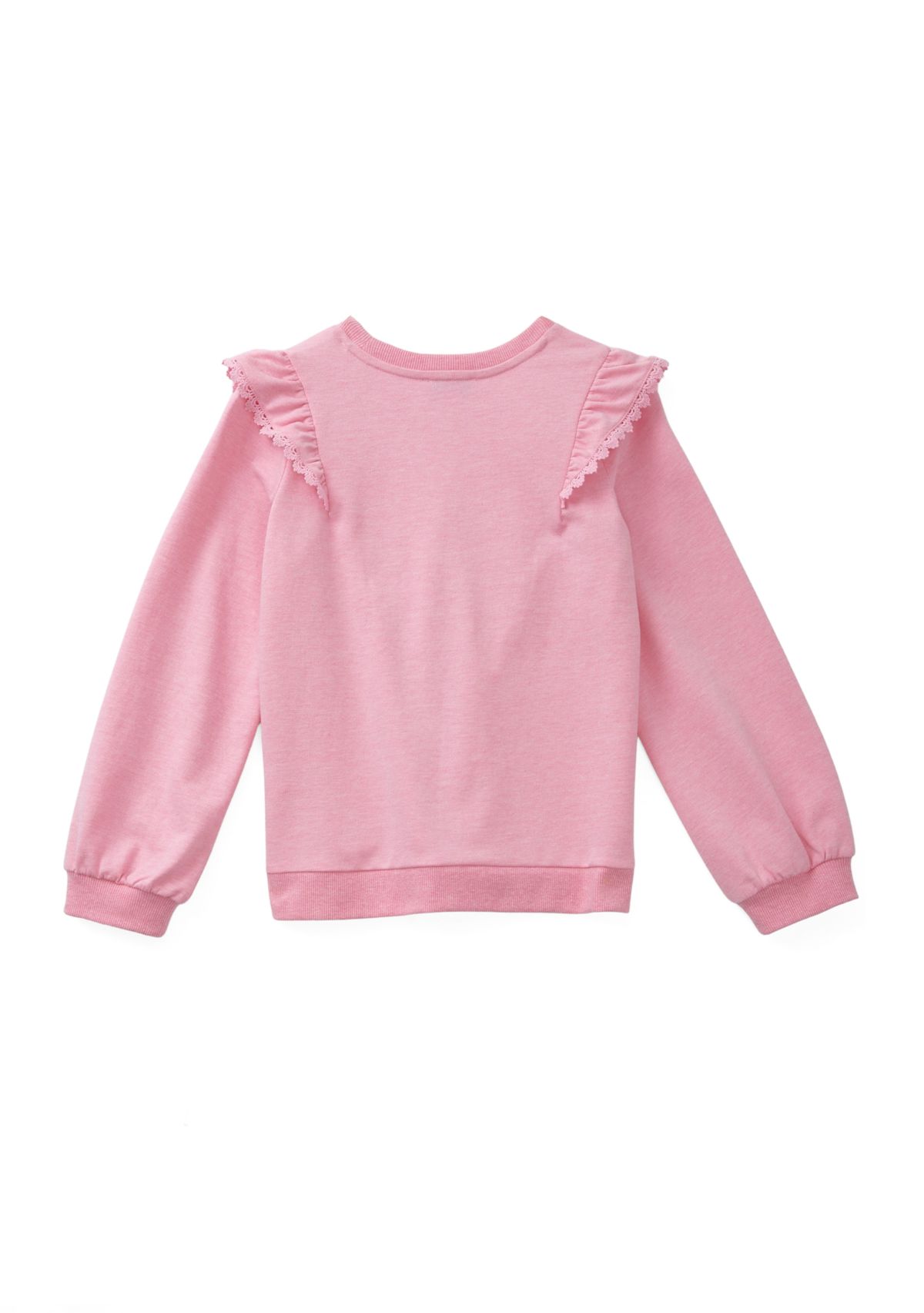 Girls 4-6x Long Sleeve Ruffle Front Sweatshirt 