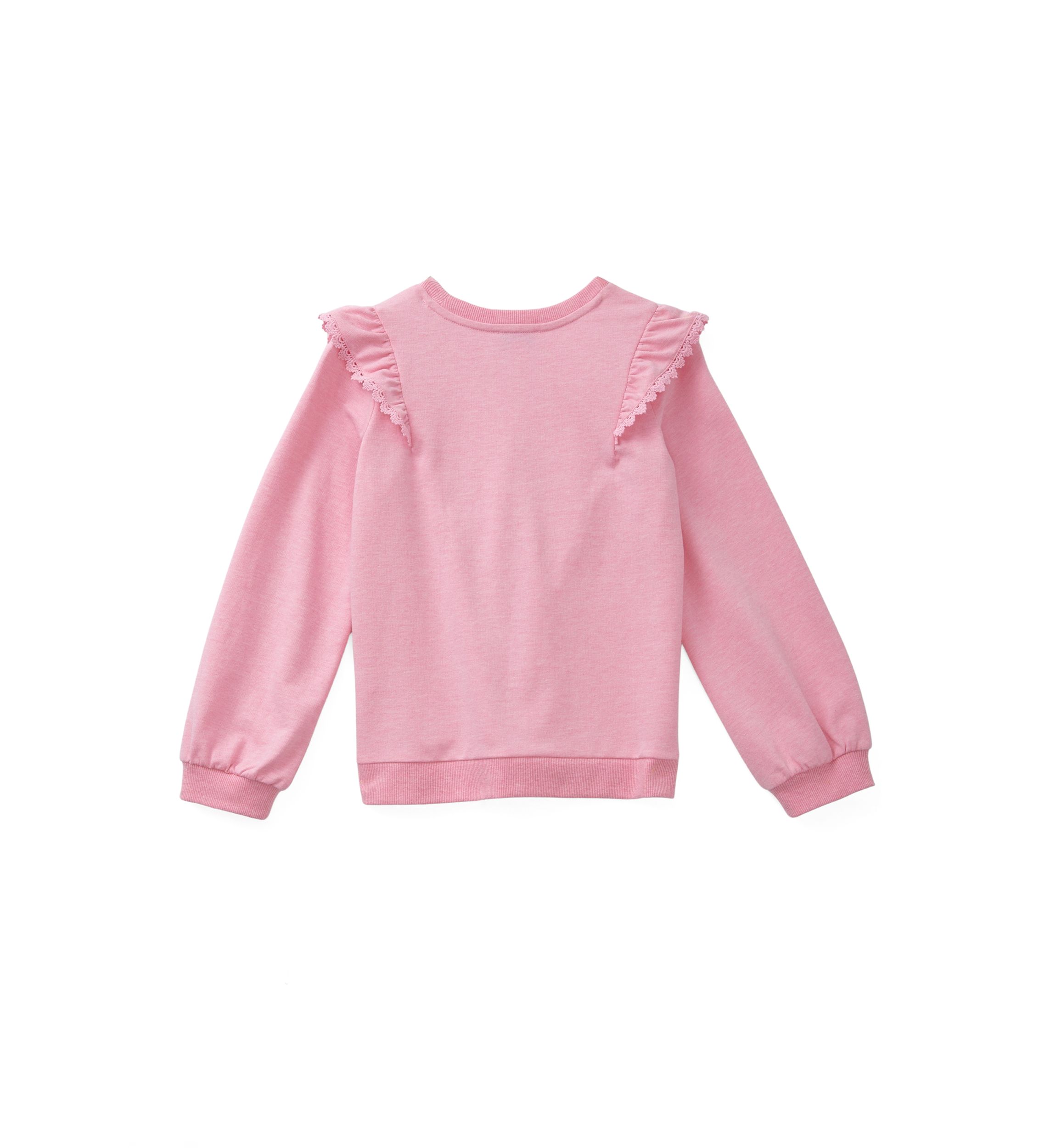 Girls 4-6x Long Sleeve Ruffle Front Sweatshirt 