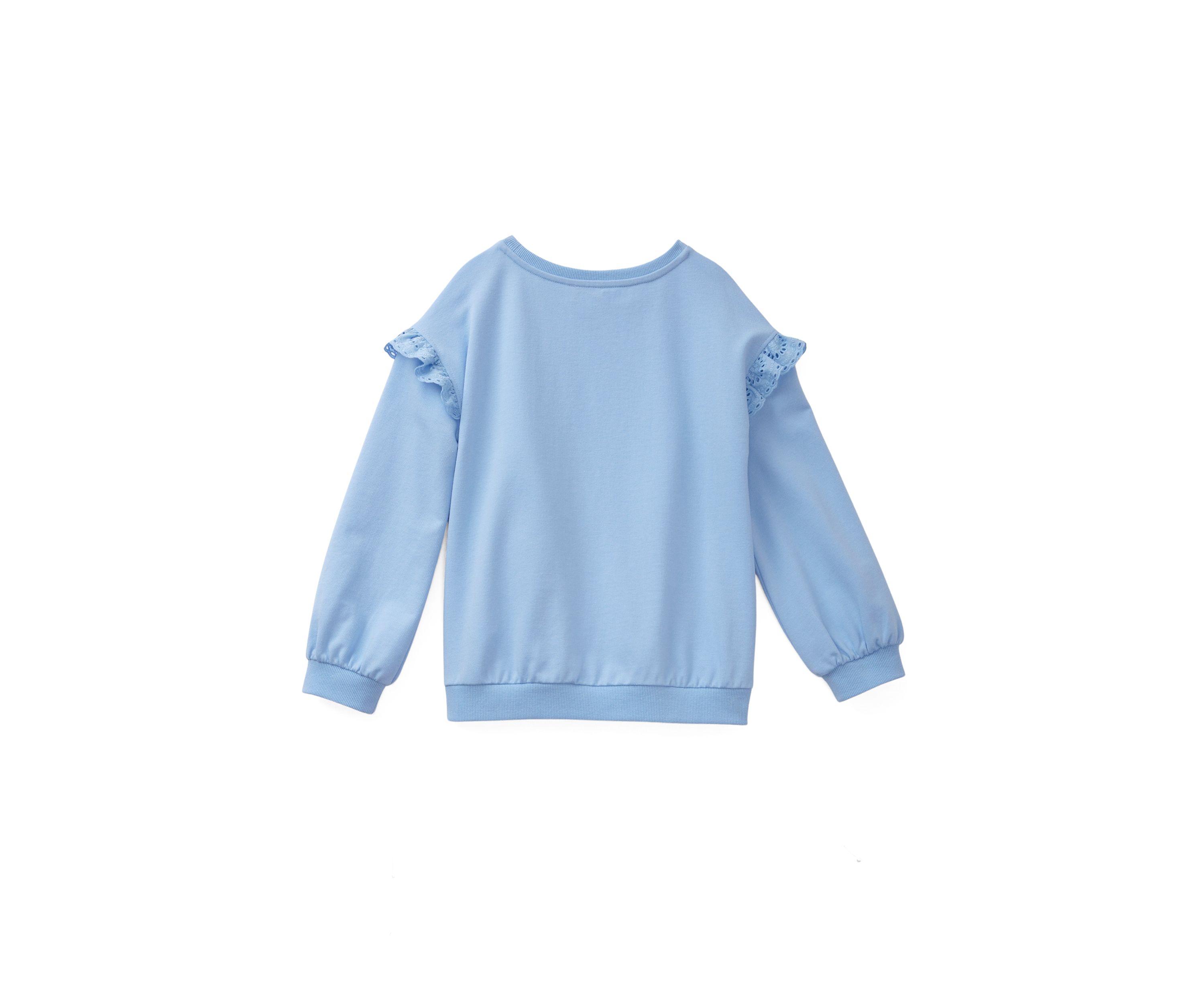 Girls 4-6x Ruffle Shoulder Sweatshirt