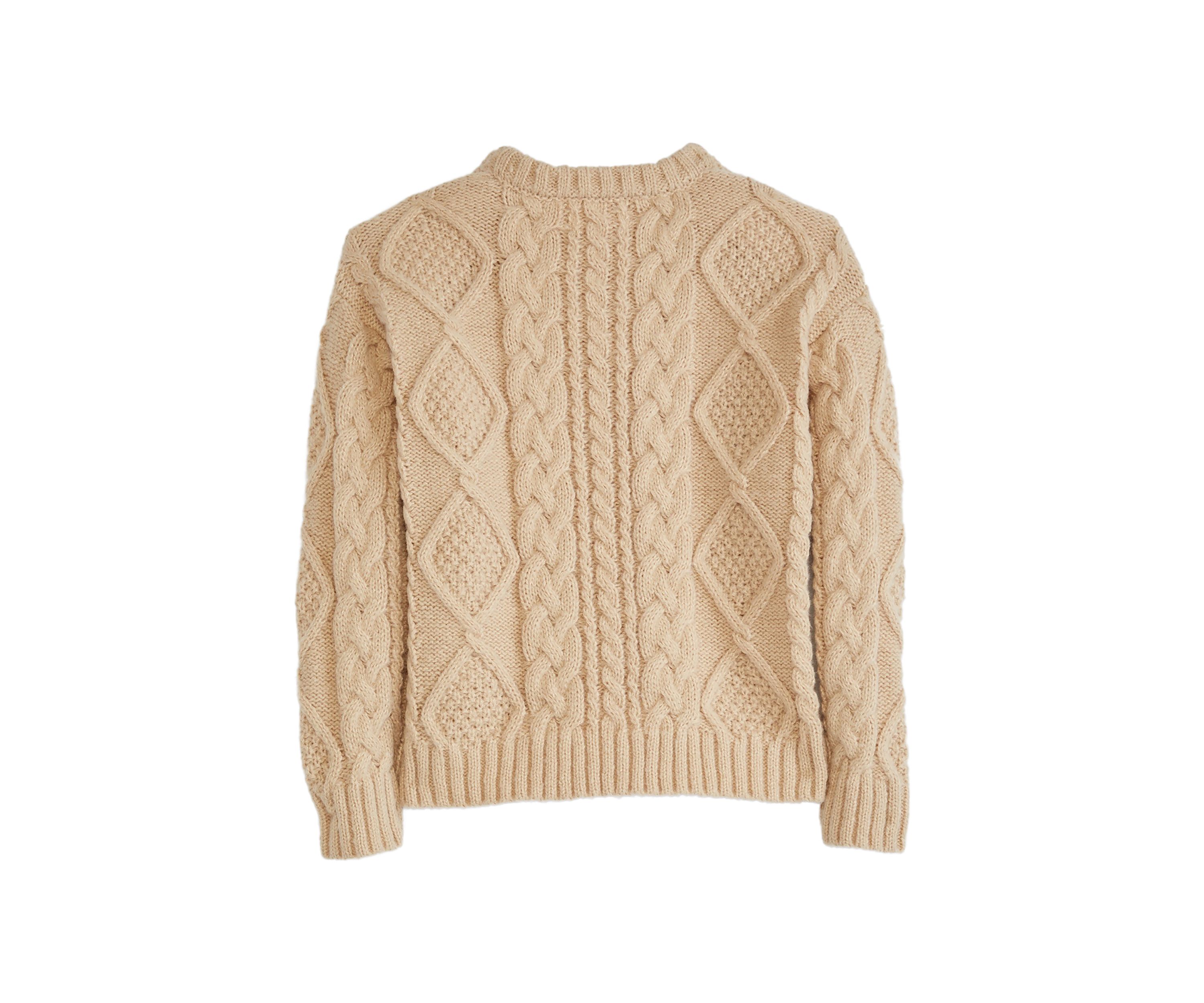 Girls 4-6x Cable Knit Pearl Studded Sweater