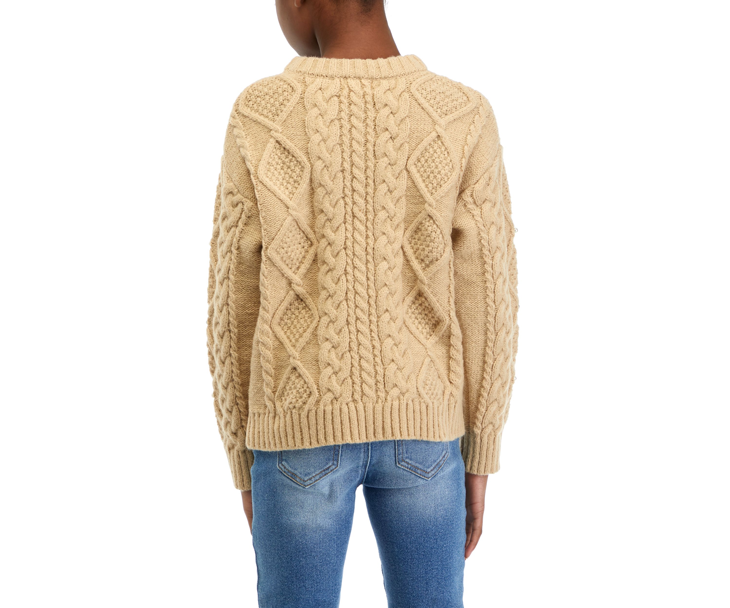 Girls 7-16 Cable Knit Sweater