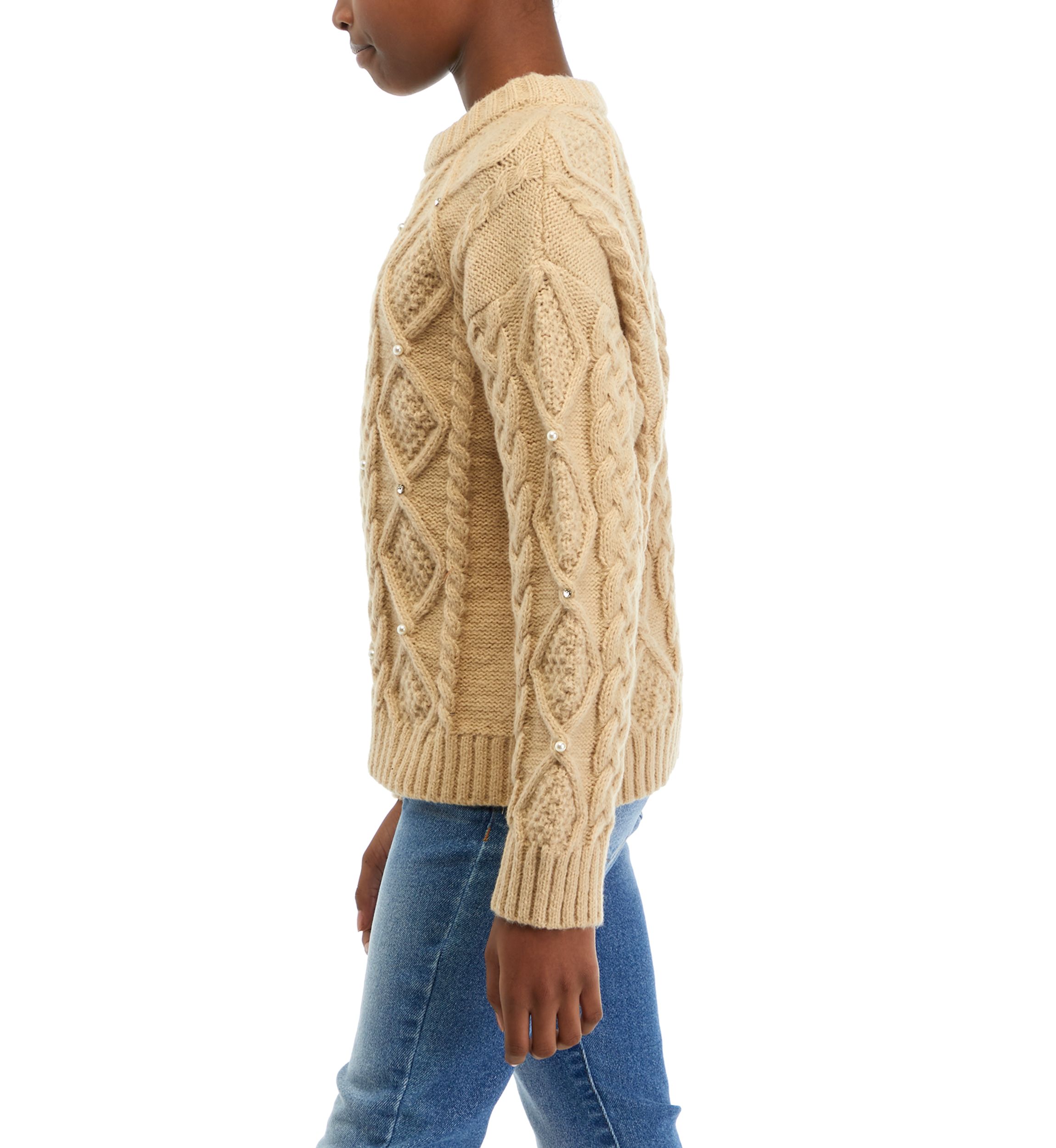 Girls 7-16 Cable Knit Sweater