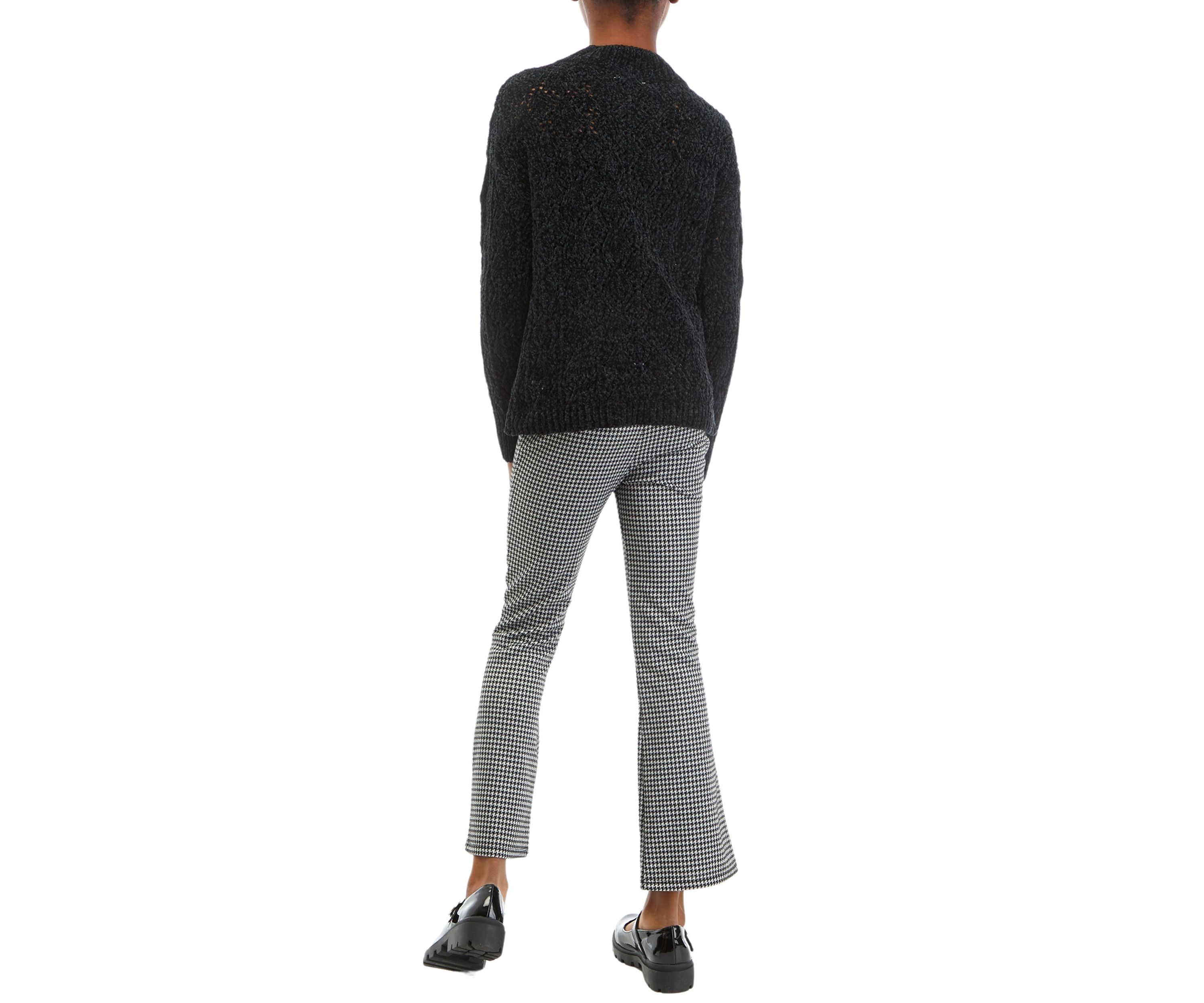 Girls 7-16 Mock Neck Chenille Sweater and Flare Leggings Set
