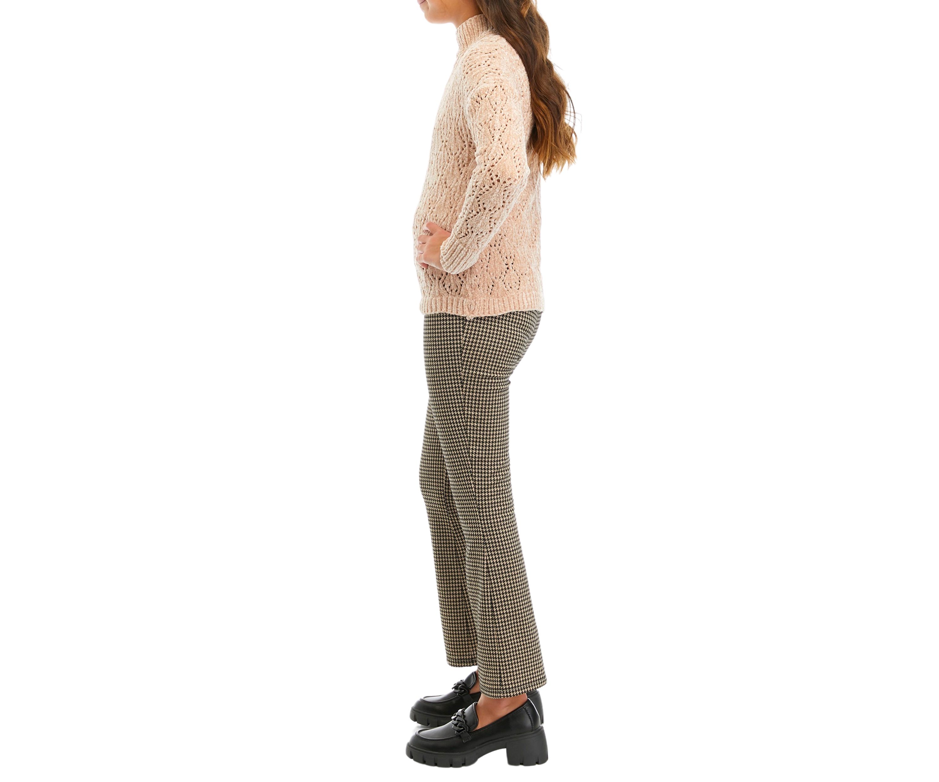 Girls 7-16 Chenille Sweater and Flared Leggings Set