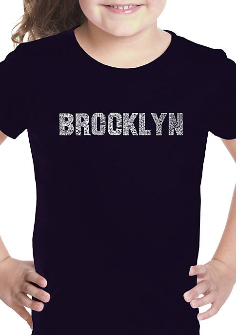 Girls 7-16 Word Art T Shirt - Brooklyn Neighborhoods