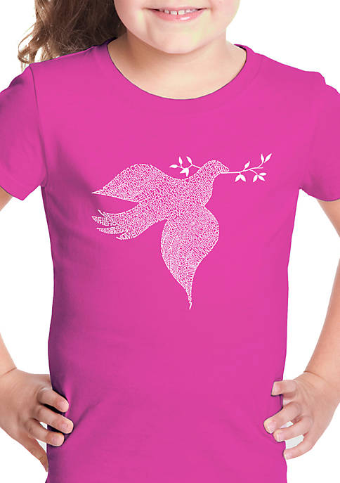 Girls 7-16 Word Art Graphic T-Shirt - Dove