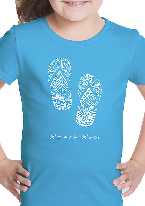 Girls 7-16 Word Art T Shirt - Beach Bum