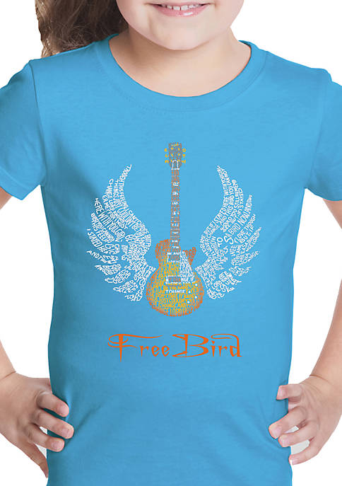 Girls 7-16 Word Art T Shirt - Lyrics to Freebird