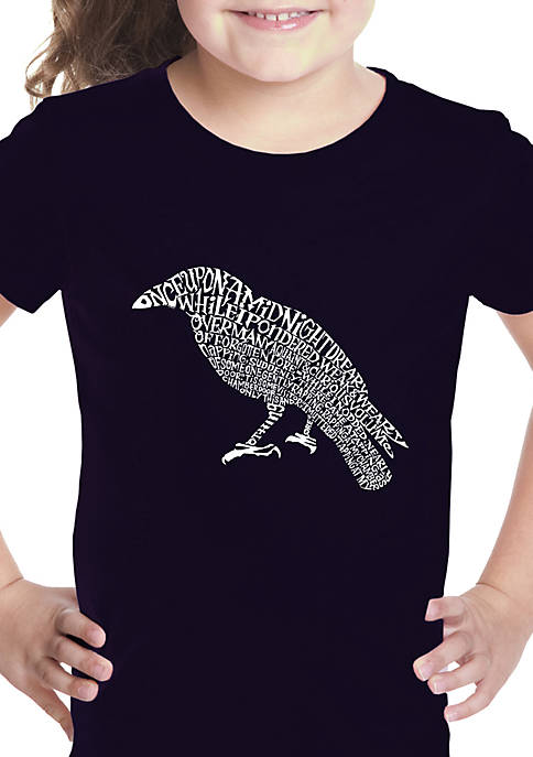 Girls 7-16 Word Art Graphic T-Shirt - Edgar Allen Poes The Raven