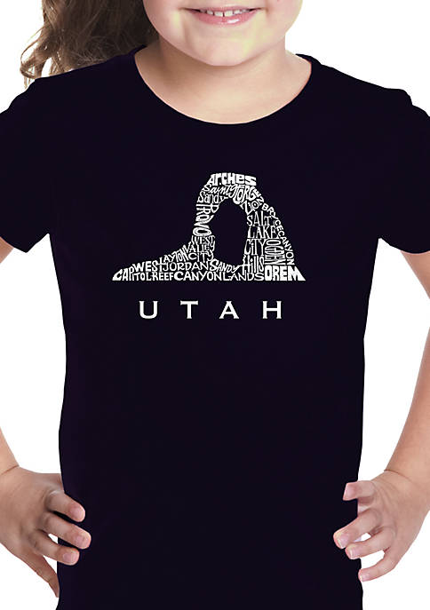 Girls 7-16 Word Art Graphic T-Shirt - Utah