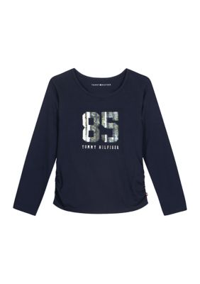 Girls 7-16 Sequined Stripe Graphic T-Shirt