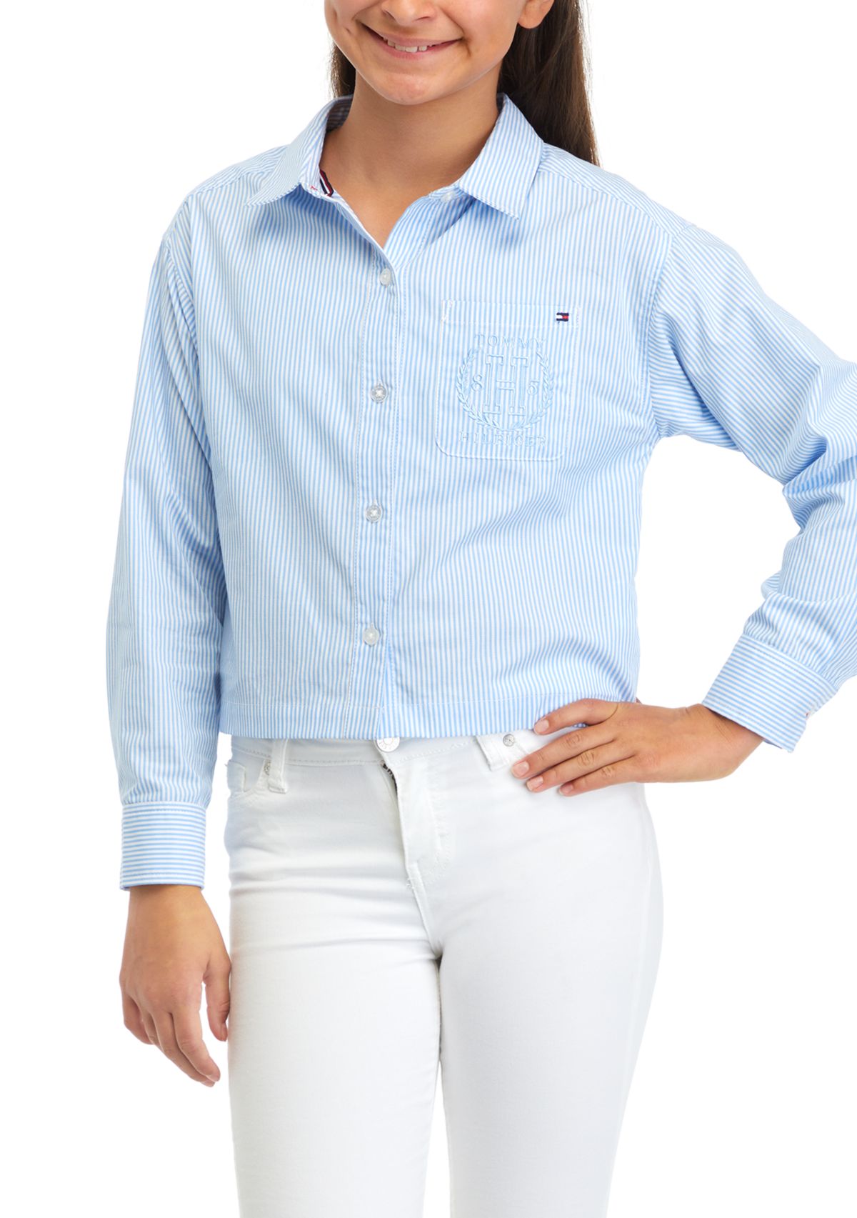 Girls 7-16 Long Sleeve Oxford Shirt