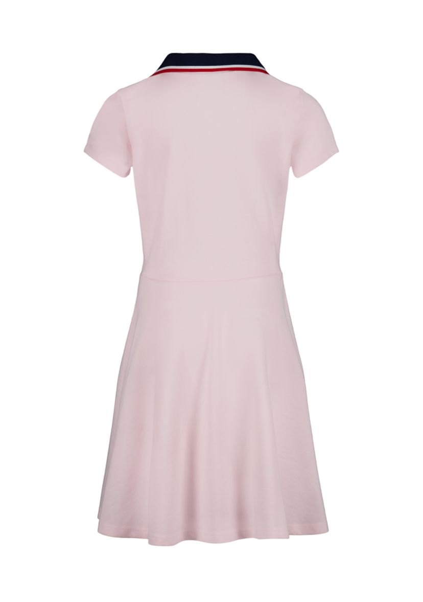 Girls 7-16 Solid Polo Dress