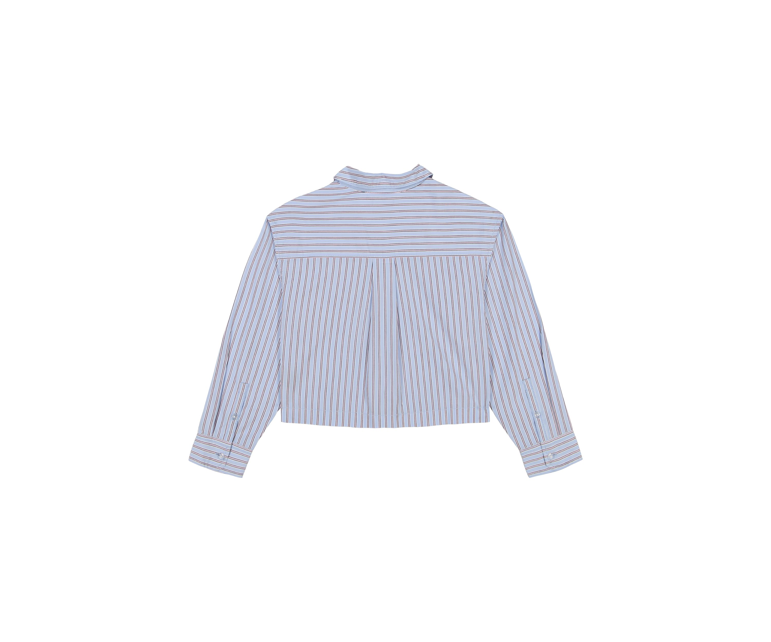 Girls 7-16 Yarn Dyed Stripe Boxy Long Sleeve Shirt