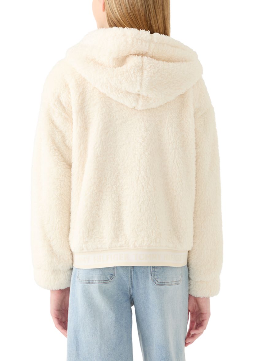 Girls 7-16 White Minky Jacket