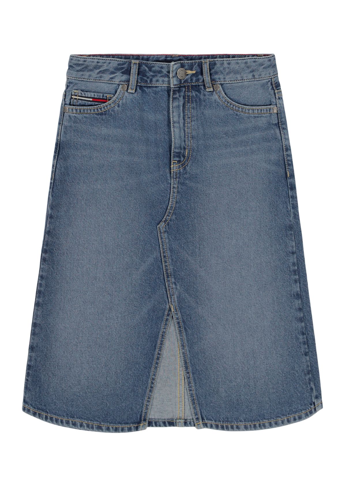 Girls 7-16 Denim Midi Skirt