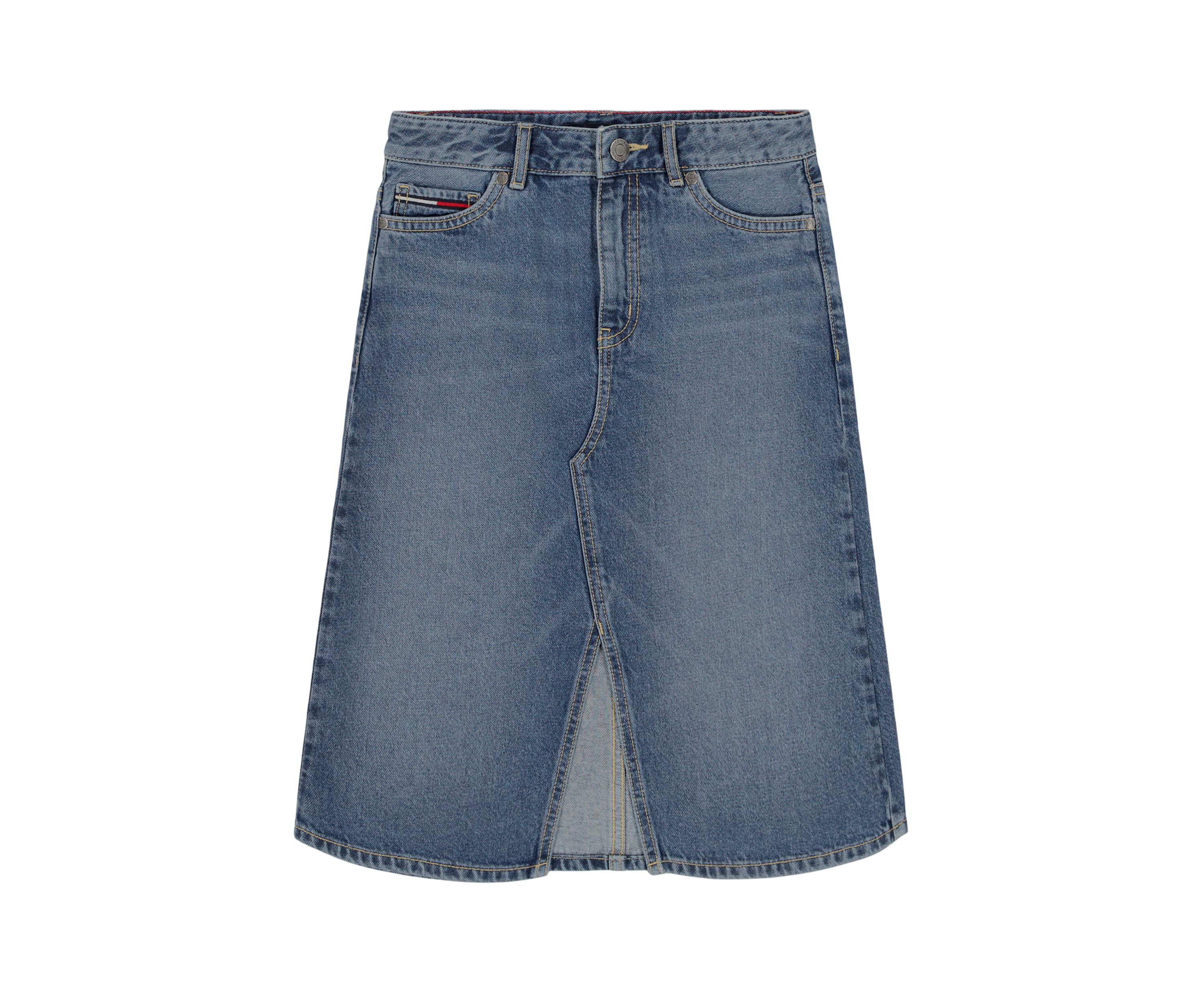 Girls 7-16 Denim Midi Skirt