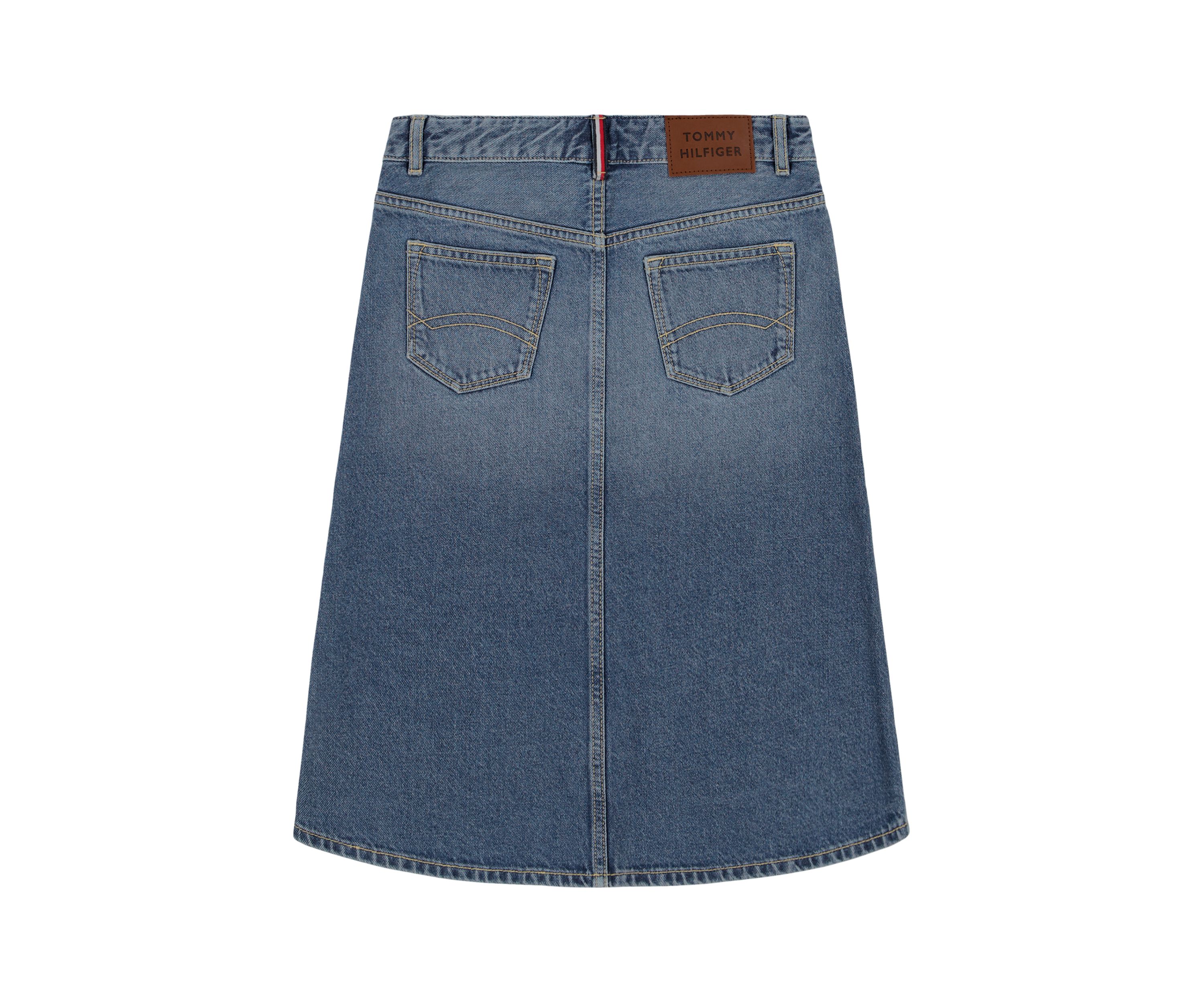 Girls 7-16 Denim Midi Skirt