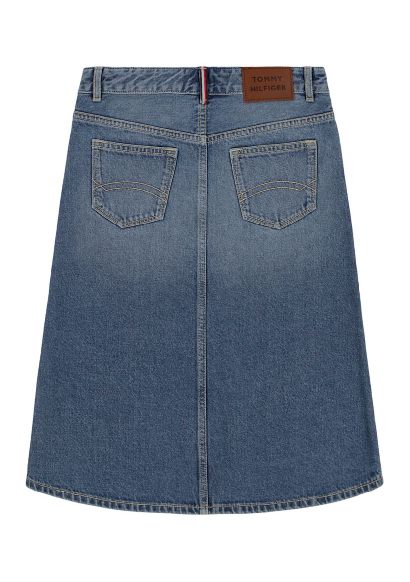 Girls 7-16 Denim Midi Skirt