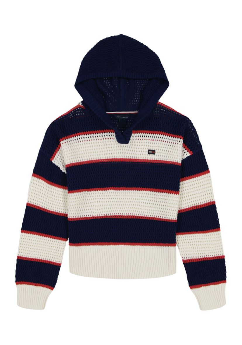 Girls 7-16 Stripe Sweater Hoodie