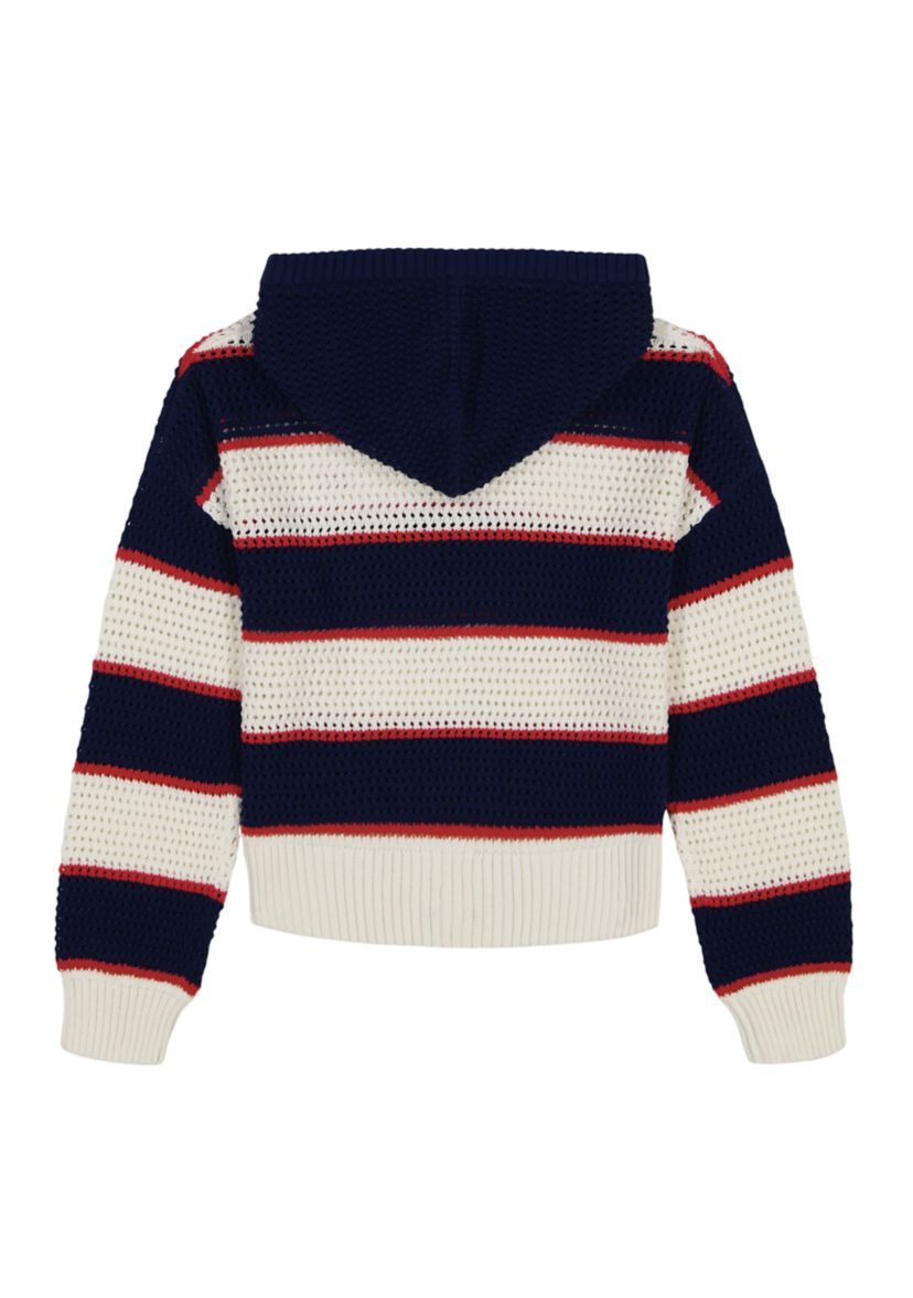 Girls 7-16 Stripe Sweater Hoodie
