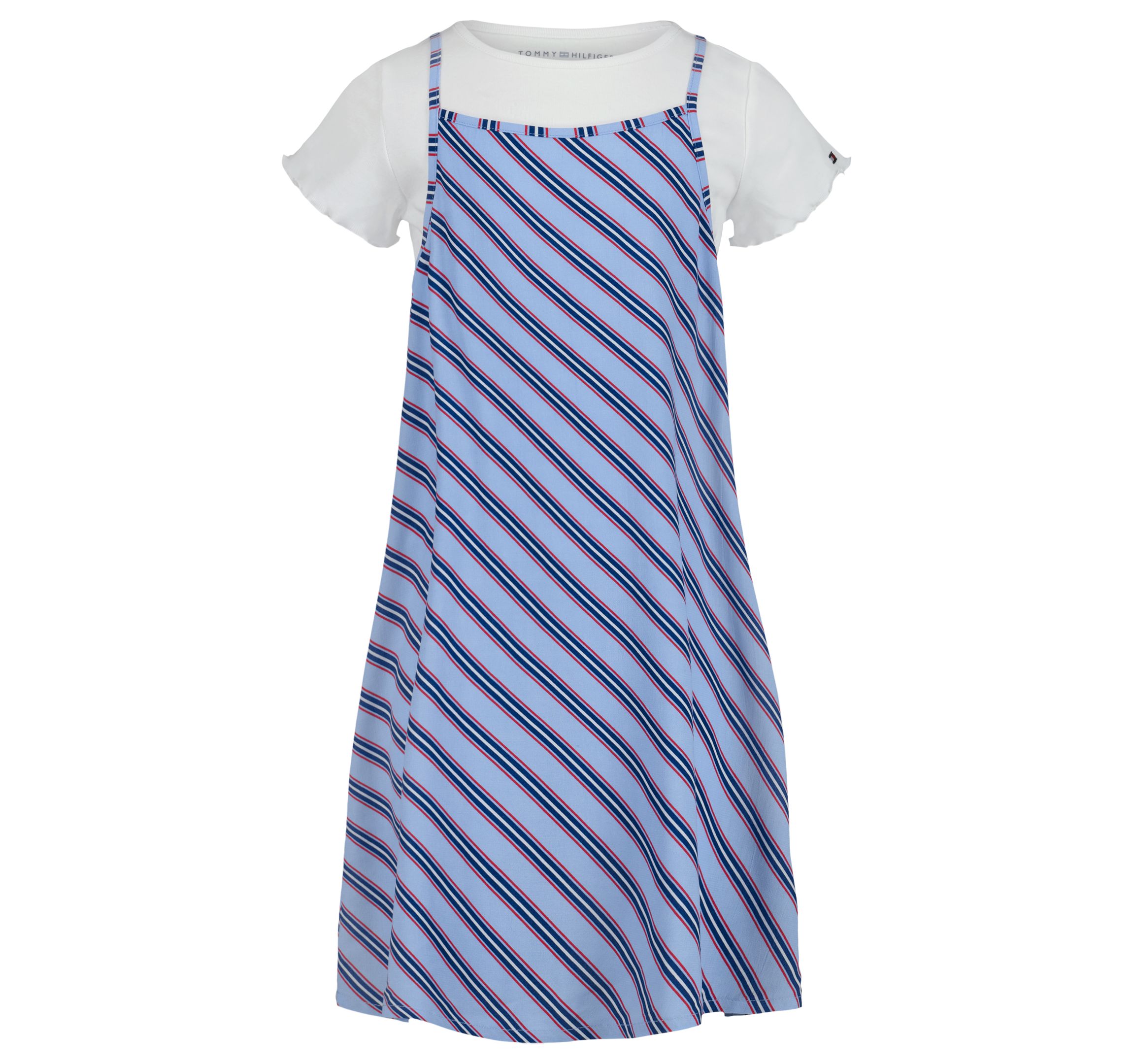 Girls 7-16 Varsity Stripe Slip Dress