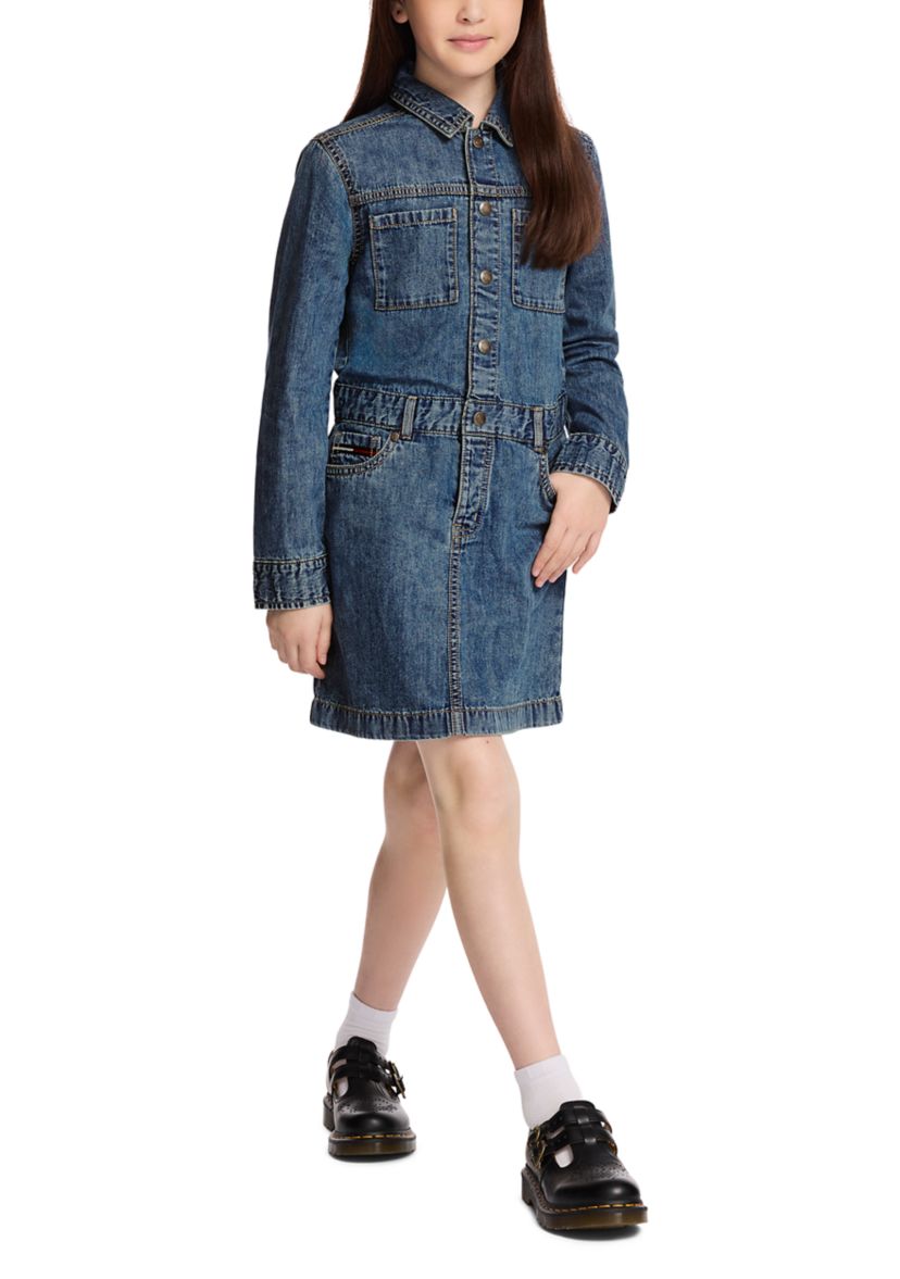 Girls 7-16 Denim Dress