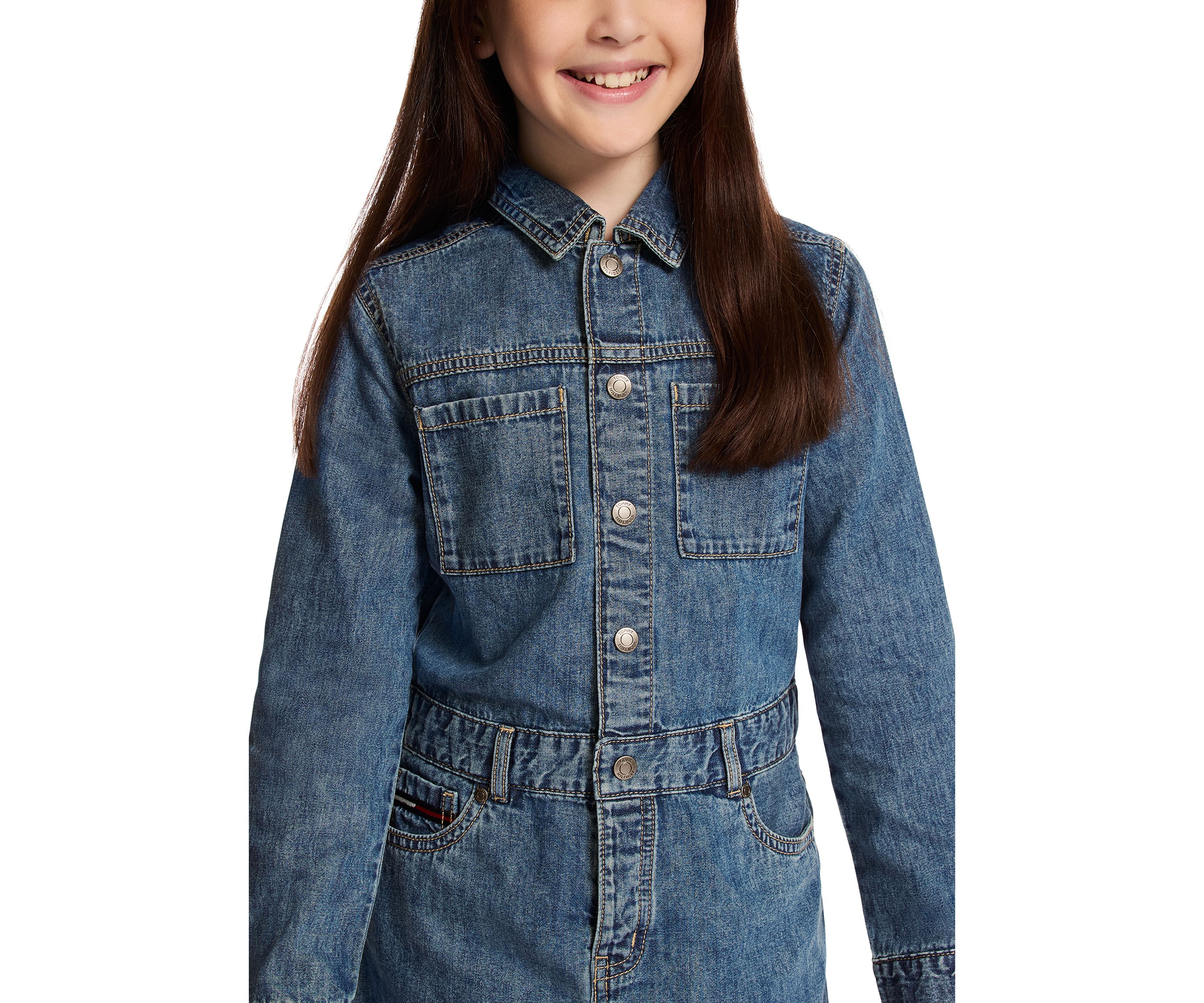 Girls 7-16 Denim Dress