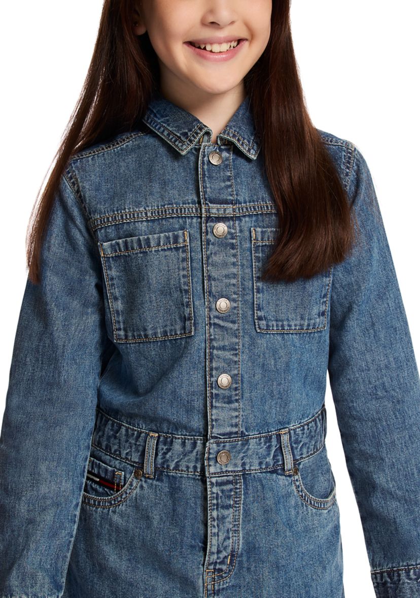 Girls 7-16 Denim Dress