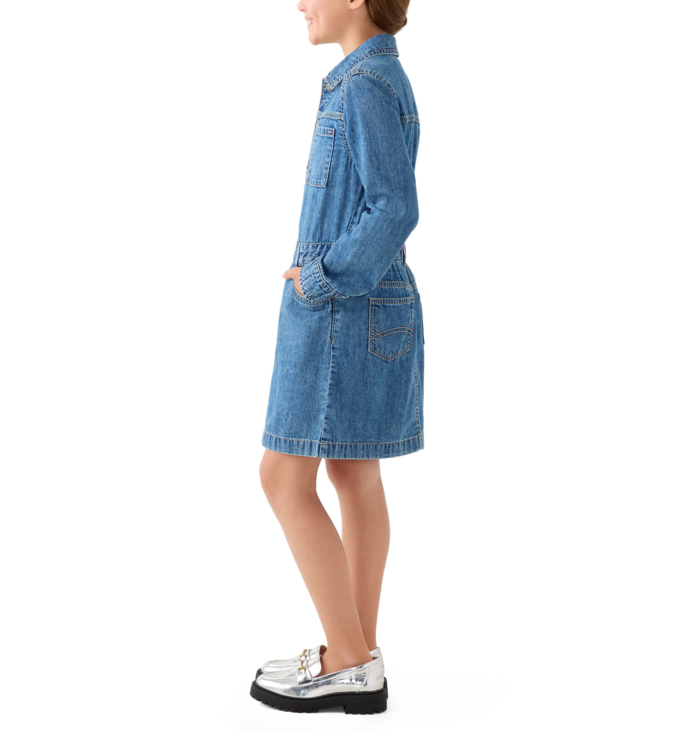 Girls 7-16 Denim Dress