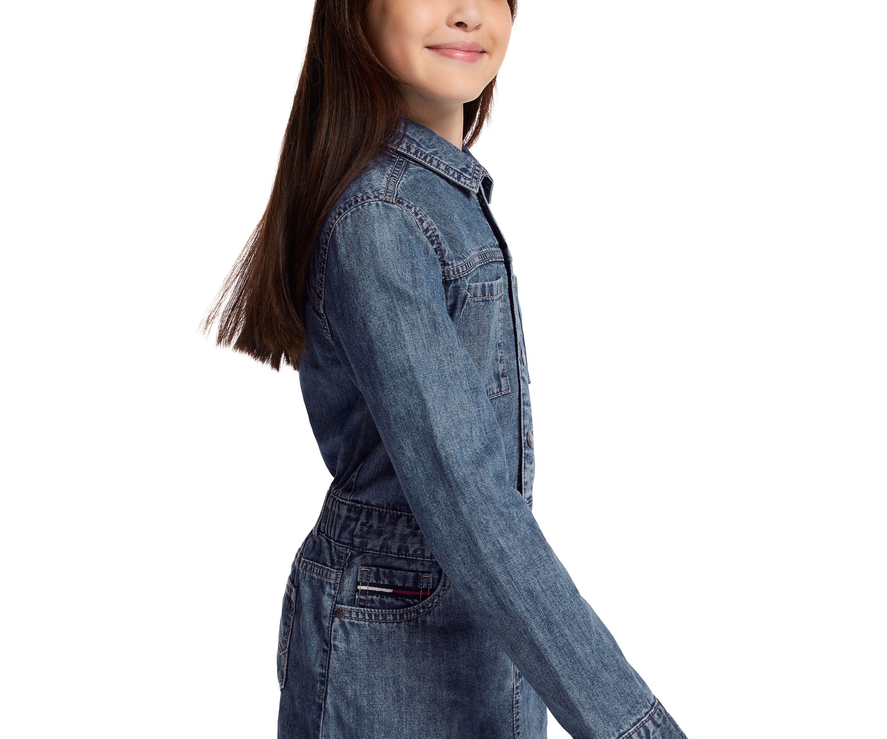 Girls 7-16 Denim Dress