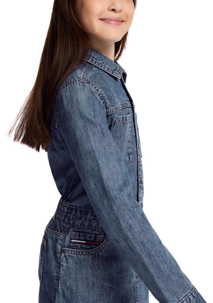 Girls 7-16 Denim Dress