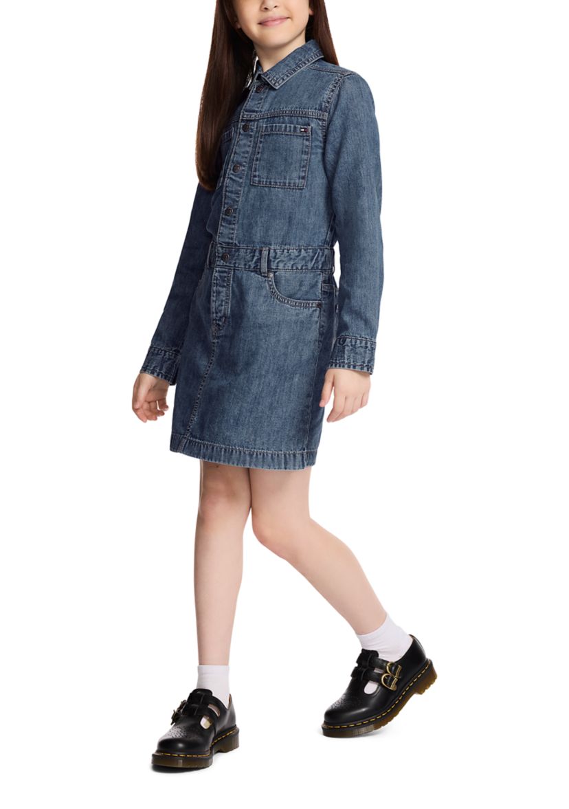 Girls 7-16 Denim Dress